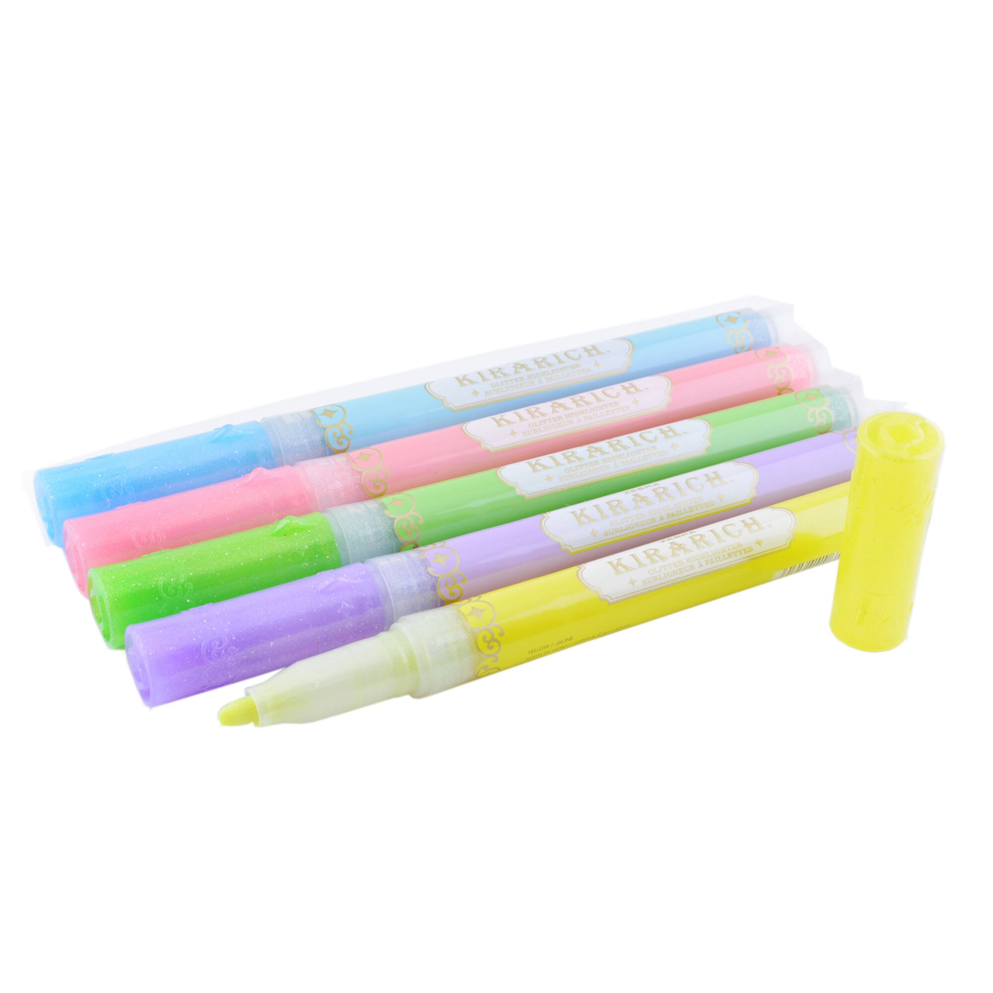 12 Pack: Kirarich™ Glitter Chisel Tip Highlighters